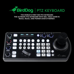 PTZ Keyboard controller for Birddog NDI Cameras Comms Compatible